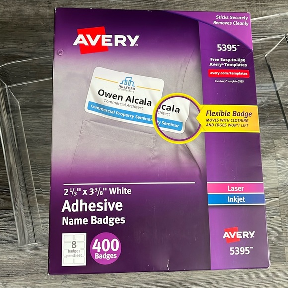 Avery Other - AVERY ADHESIVE NAME BADGES